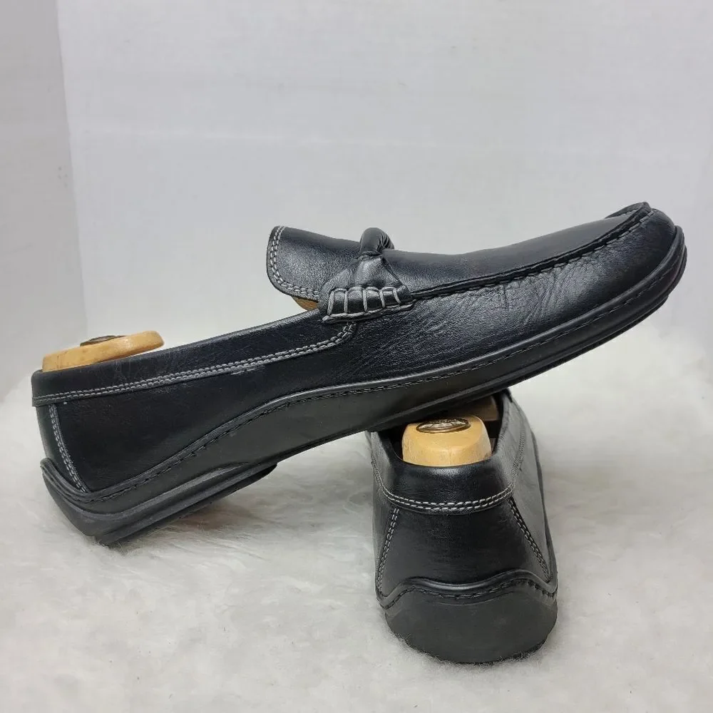 Donald J Pliner Eleo Horsebit Moc Toe Black Driving Loafers Shoes Size 11.5